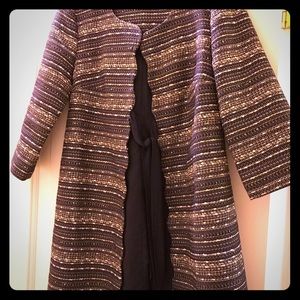 Lilly Pulitzer Navy Tweed Coat Medium